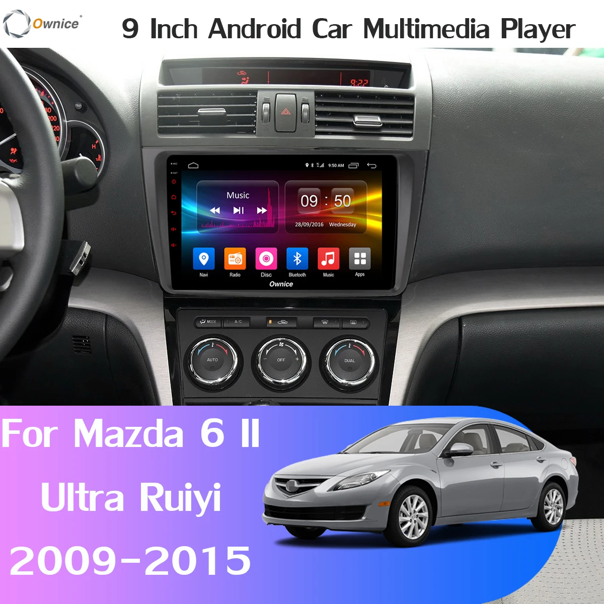 Excellent 360° Panoramic 4GB+64GB Android 9.0 Car Multimedia Radio GPS SPDIF DSP CarPlay Video For Mazda 6 Mazda6 II Ultra Ruiyi 2009-2015 1