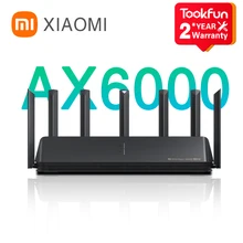 (13USD Código de desconto : ALIBR99) Novo 2021 xiaomi ax6000 aiot roteador 6000mbs wifi6 vpn 512mb qualcomm cpu malha repetidor de sinal externo amplificador de rede mi casa