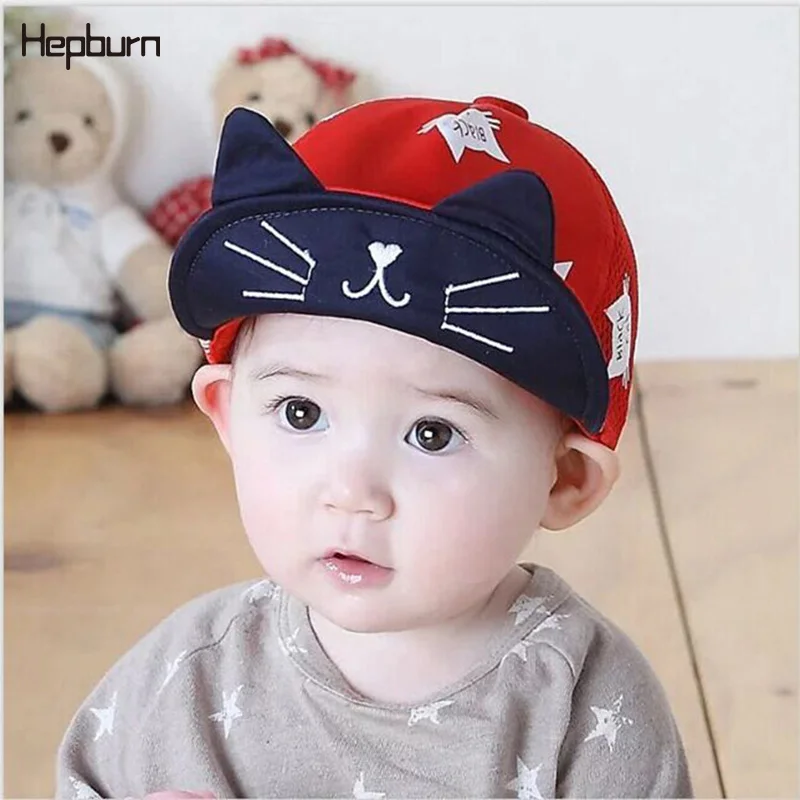 

Hepburn Brand Newborn Cap Spring Summer Visor Kids Cap Children Baseball Hats For 3-24 months Boy/Girl Unisex Velcro Toddler Cap
