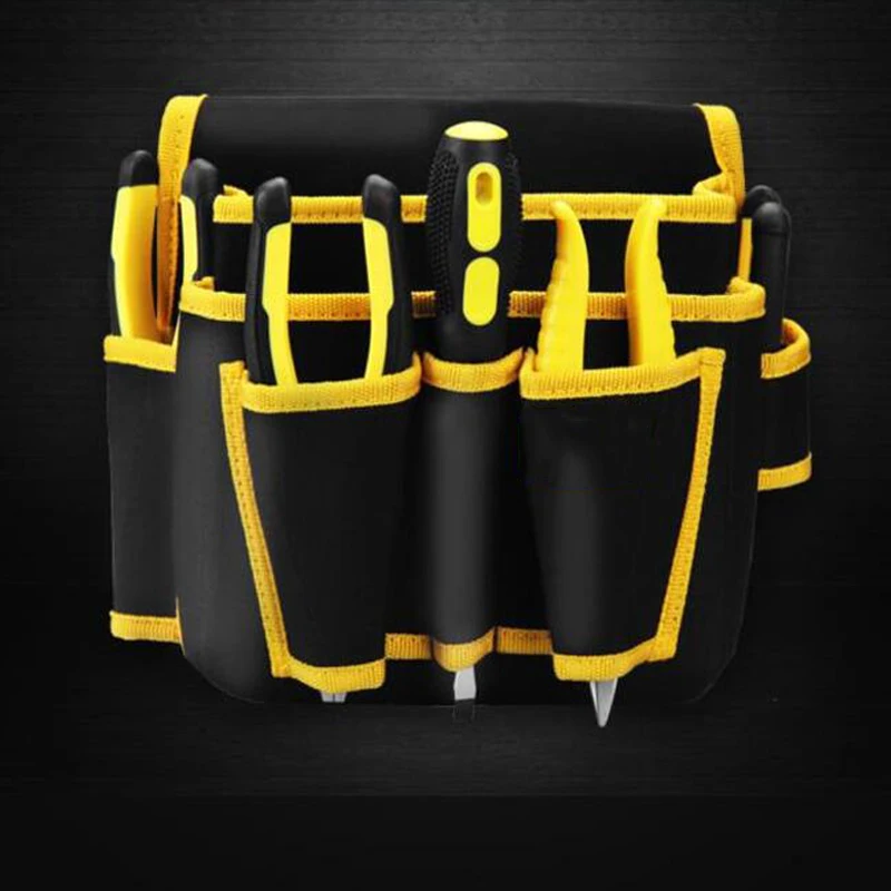 Черный Multi-Function Combination Tool Bag Waterproof Storage Bag Tool Pockets Outdoor Work Tools Hardware Storage Bag Tool Bag - Цвет: Черный