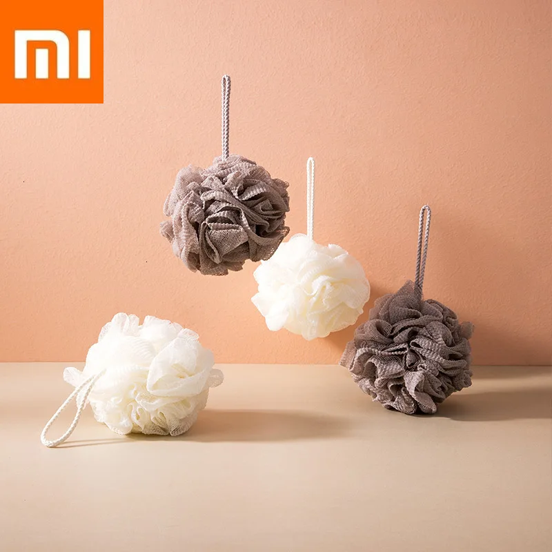 

New Xiaomi Bath Ball Tuba Shower Bath Ball Bath Flower Rub Back Foaming Scouring Bath Articles Xiomi home Bath Flower For Clean