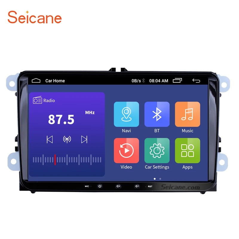 Автомагнитола Seicane 2 ГБ + 32 Android 10 0 API 29 GPS Автомобильный мультимедийный плеер для
