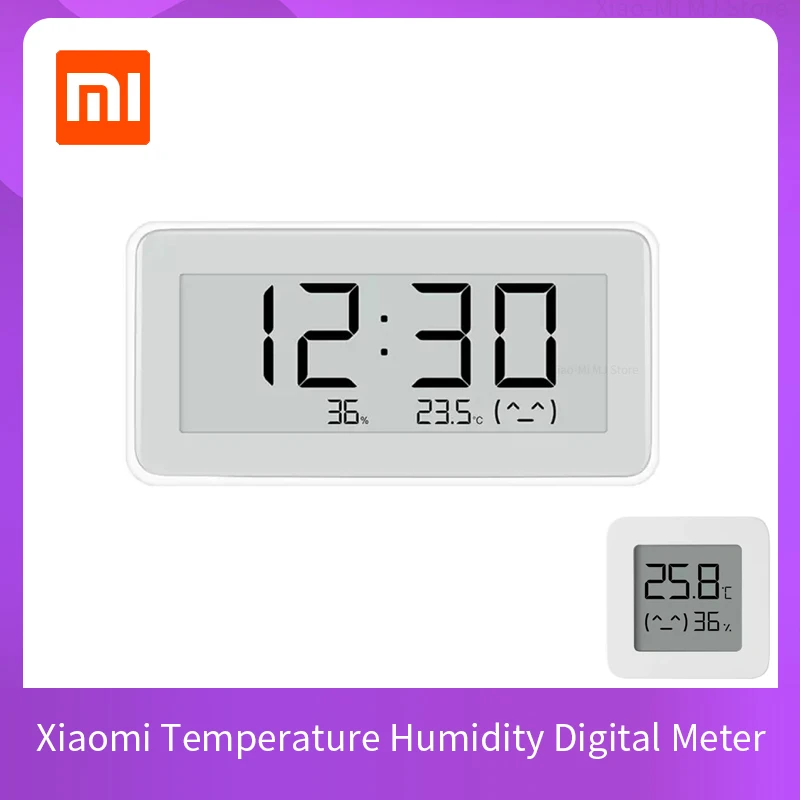Xiaomi Mijia-Sensor de temperatura y humedad Bluetooth, pantalla LCD e-link, termómetro Digital, medidor de humedad, conexión inteligente M