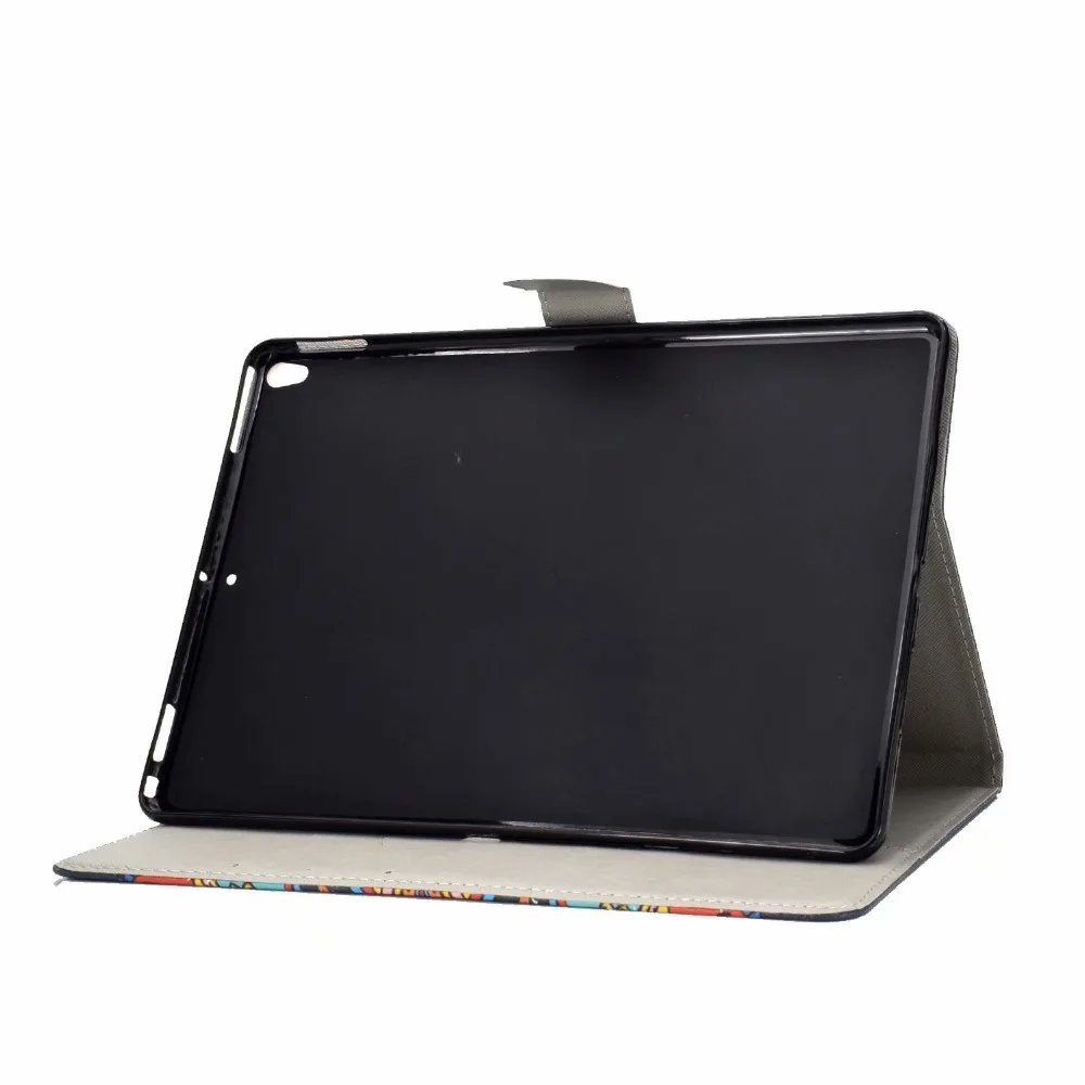 Модный кожаный чехол для планшета с рисунком из мультфильма для нового IPad 7th Gen Pro 10,2 дюймов Sleep/Wake up Smart откидная крышка-подставка+ ручка