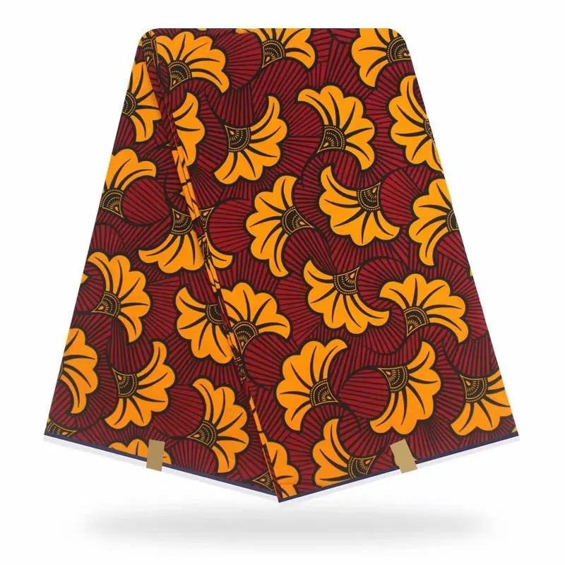 ESEWING Hollandaise воск, батик Африканский Воск печатает ткань для лоскутное Анкара ткань для платья 6 ярдов Хлопок Ткань Анкара - Цвет: 1