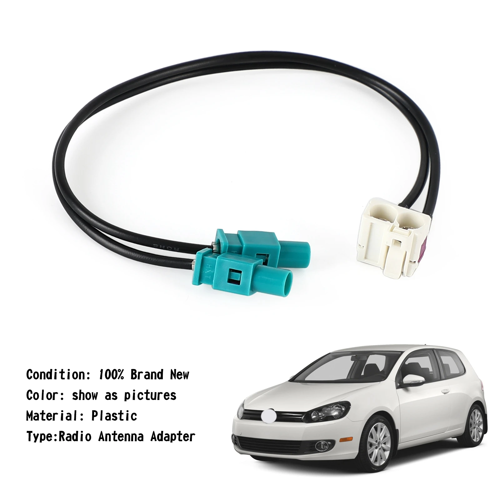 Adattatore Antenna Radio Areyourshop Fakra Per Rns Rcd510/310/315 Per Sedile Per Ricambi Auto Skoda Chrome