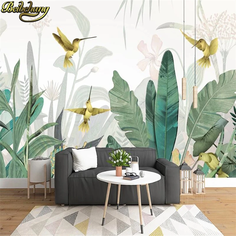 beibehang Custom Palm tree forest river tropical rainforest medieval