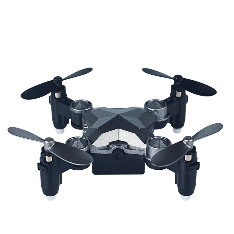 Черный Мини-камера Led Drone Wifi складной пульт дистанционного управления Дрон воздушная машина гравитационная индукция фотография четырехосные игрушечные самолеты - Цвет: Черный