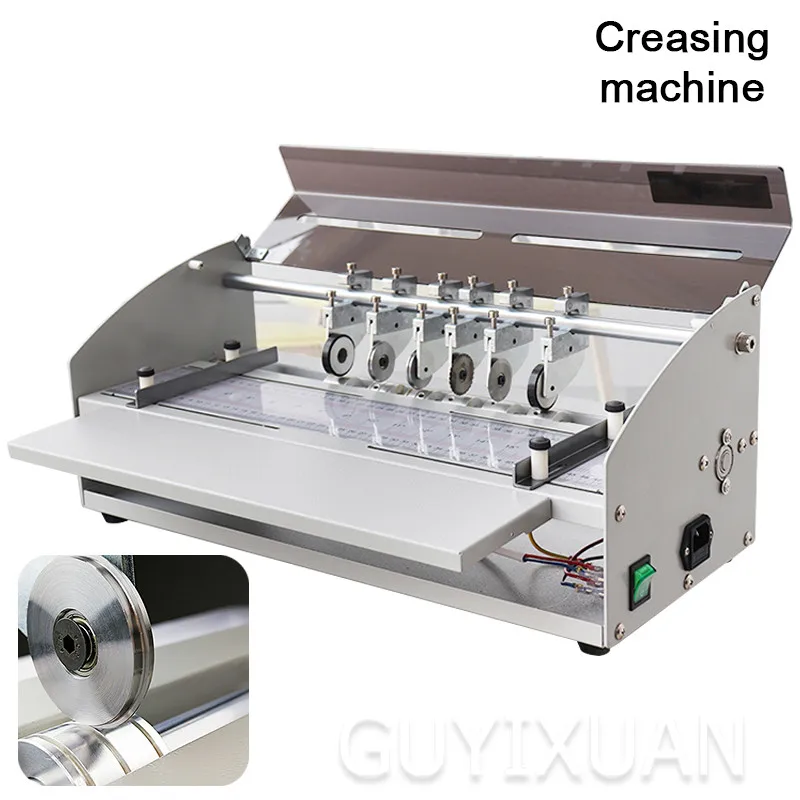 

Commercial electric dotted rice noodle dot line creasing machine Flipbook line Spine Cover business card Creasing machine