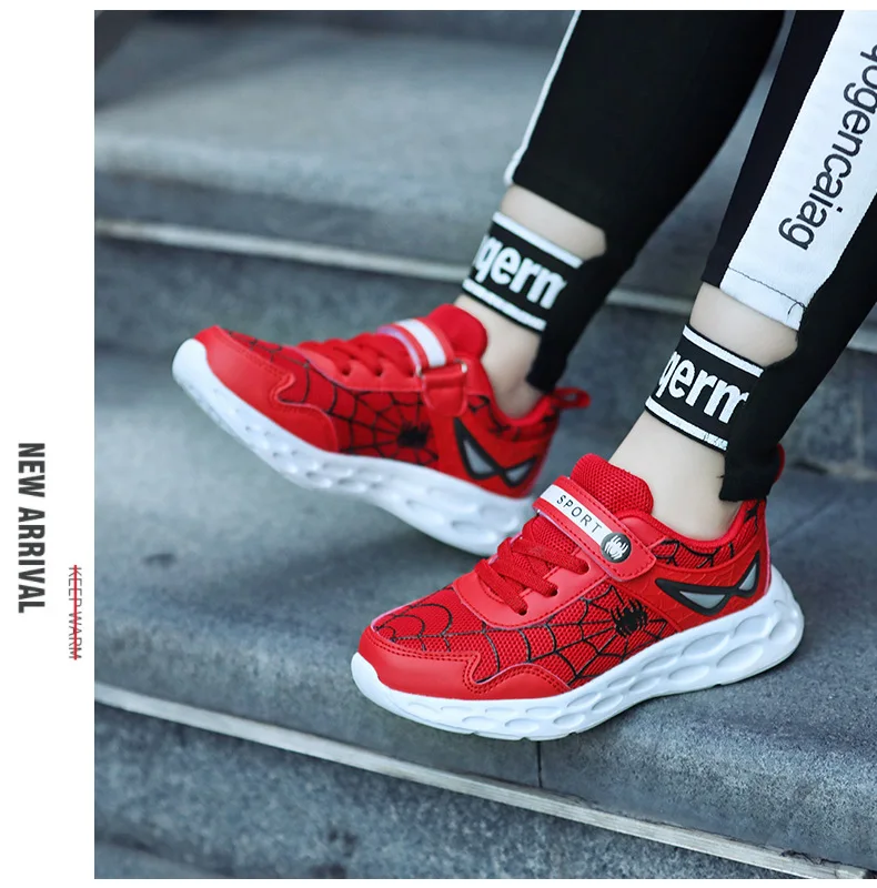 Children Spiderman Shoes Boys Sneakers Spring Autumn Fashion Kids Sneakers School Mesh Running Shoes Breathable Boy Sports Shoes