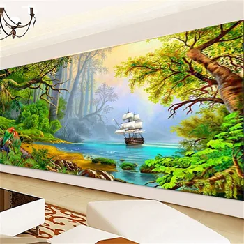 

5D DIY Diamond Painting Kit Natural Forest Landscape Handmade Gift Mosaic Embroidery Home Decoration