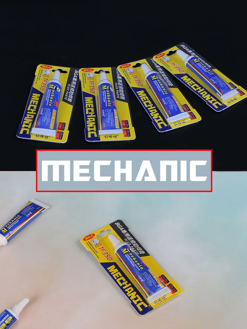 MECHANIC TF350 Бессвинцовая флюсовая паста 15 мл антиоксидантная пайка контактный припой для iPhone cpu BGA PCB Rework No-Clean паяльный поток