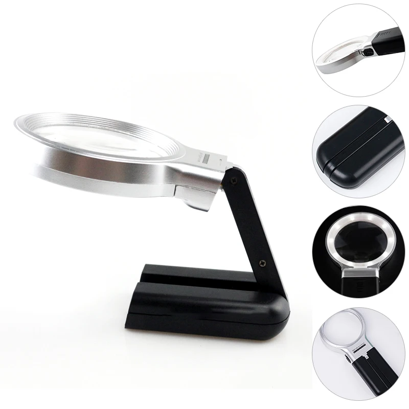 

3B-1A 3B-1B 3B-1C Magnifier with LED lamp and sub-mirror table lamp folding magnifier Foldable desktop with lighting 7006B Tools