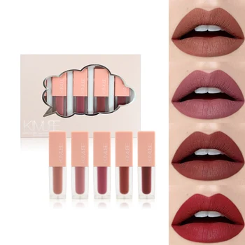 

Velvet Lip Gloss Set Waterproof Long Lasting Non-stick Cup Colorfast Matte Liquid Lipstick Kit for Ladies