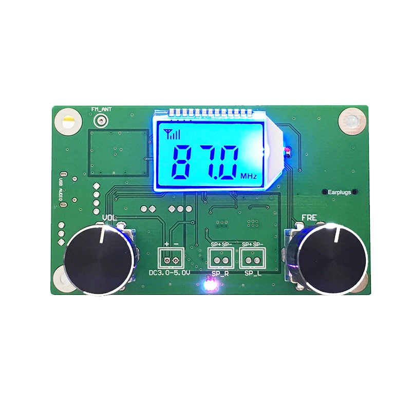 FM Transmitter Module 3.3-5.0V 3Wx2 DSP PLL 50Hz-18KHz Frequency LCD Digital Display with Wireless Microphone Audio Transmission |