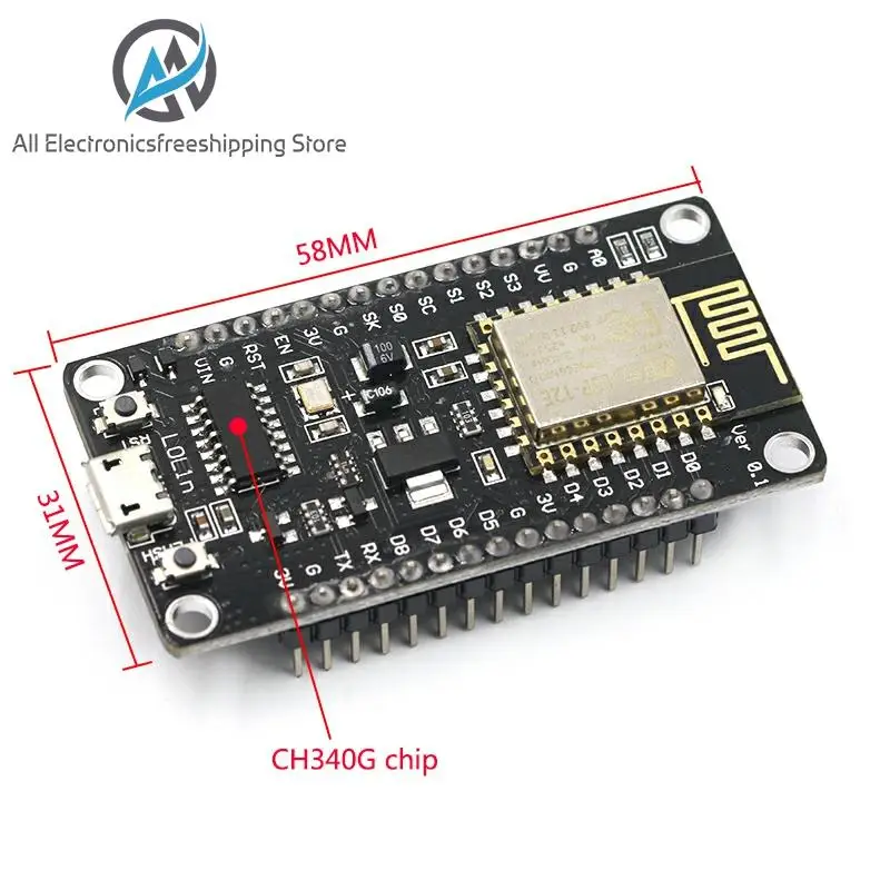 Модуль ESP8266 NodeMcu v3 Lua с Wi Fi беспроводная плата CH340 для разработки Интернет вещей