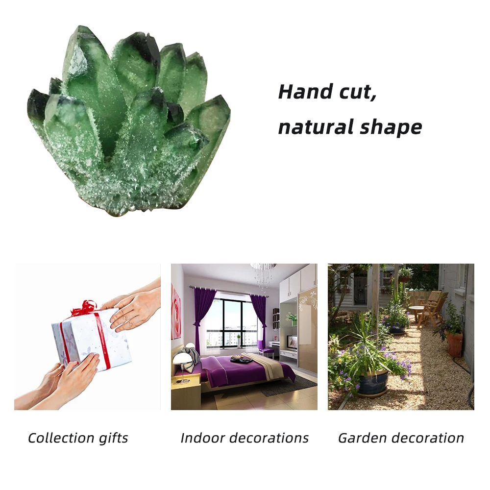 Natural Amethyst Green Crystal Cluster Quartz Raw Crystals Healing Stone Decoration Ornament Point Healing Energy Stone Minera H Natural Amethyst Green Crystal Cluster Quartz Raw Crystals Healing Stone Decoration Ornament Point Healing Energy Stone Minera H