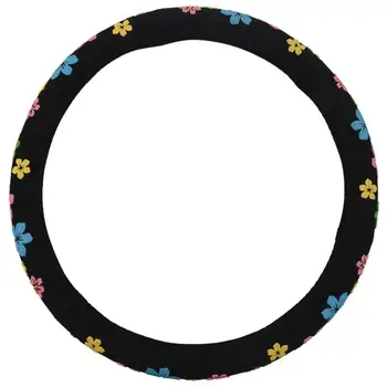 

Flannelette Steering Wheel Cover with Multicolor Flowers