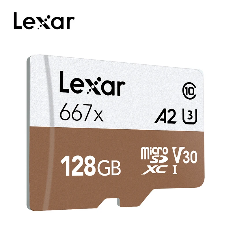 Профессиональная карта памяти Lexar 667x SDXC UHS-I Micro SD карта с адаптером 128 ГБ 256 ГБ A2 U3 V30 C10 TF карта для видео 4K