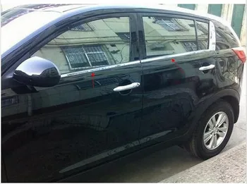 

2010 2011 2012 2013 for kia Sportage Chrome stainless steel bottom Window Trim Kit 4 PCs fast ship