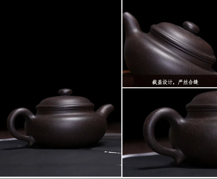 Black Red Clay Archaized Pot Entirely Handmade ming la casa Yixing Clay Teapot Wholesale Galaxy Black Tea Pot Jingang Tea Set Wh