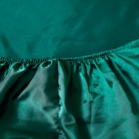 Satin Rayon Fitted Sheet Solid Color Mattress Cover With Elastic Band Bed Sheet High-End Home Hotel Bedding Fit Sheet 6