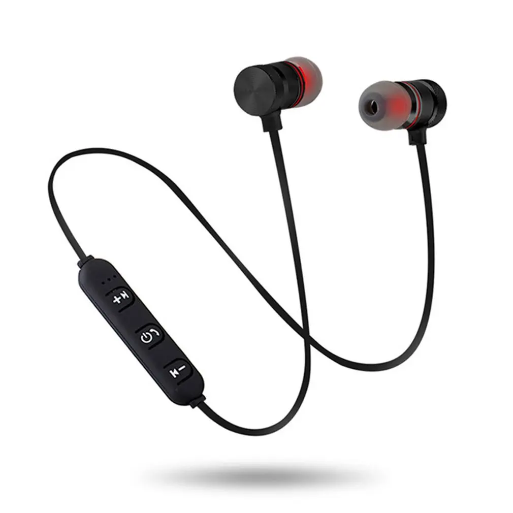 

5.0 Bluetooth Earphone Sports Neckband Magnetic Wireless Headset Stereo Earbuds Music Metal Headphones With Mic For All Phones