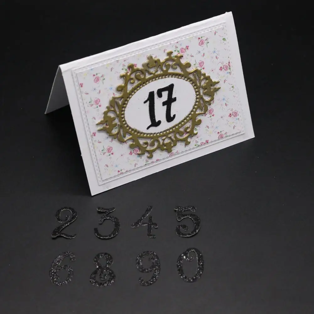 

AZSG Number letters Cutting Dies For DIY Scrapbooking Die Decoretive Embossing Stencial DIY Decoative Cards Die Cutter
