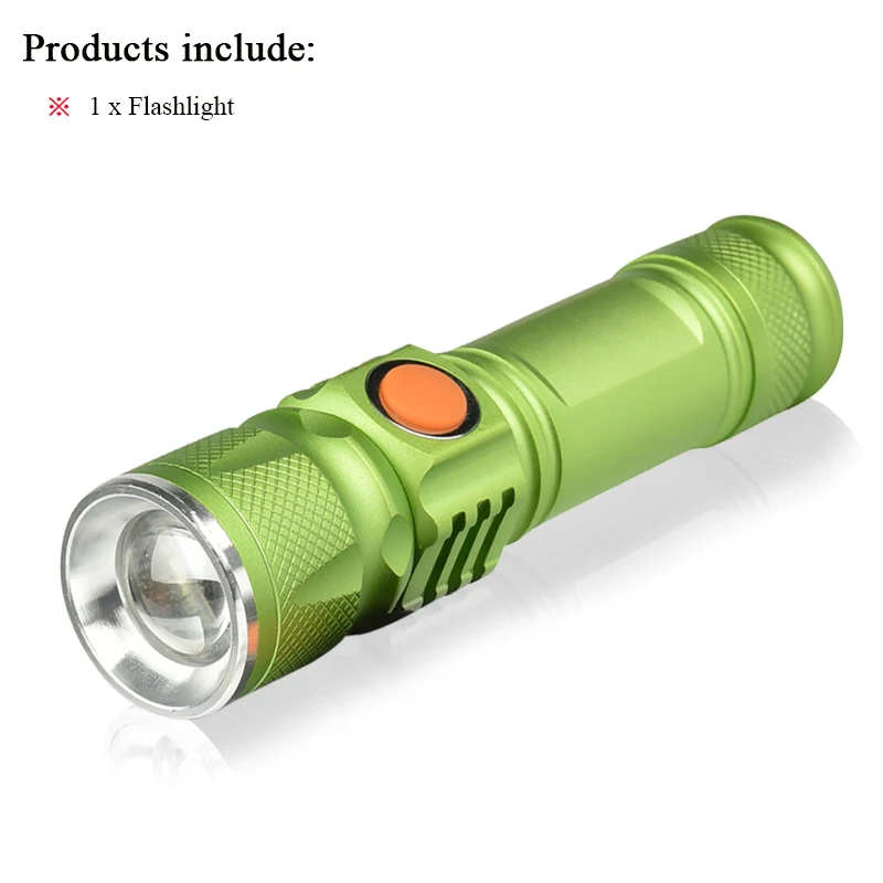 Set A Мощный светодиодный светильник-вспышка Mini USB CREE XML T6 фонарь портативный светильник перезаряжаемый фонарь водонепроницаемый светильник-вспышка - Испускаемый цвет: Set A