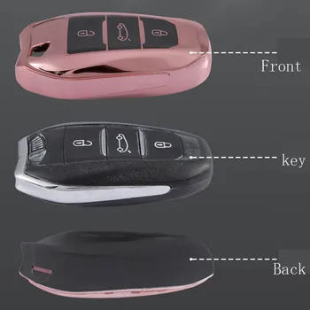 Nuova copertura completa della cassa chiave dell'automobile di TPU per Peugeot 308 408 508 2008 3008 4008 5008 Citroen C4 C4L C6 C3-XR Smart Shell accessori Auto - Nuova copertura completa della cassa chiave dell automobile di TPU per Peugeot 308 408 508