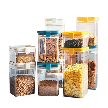 

500/1000/1600ML Food Storage Container Plastic Kitchen Refrigerator Noodle Box Multigrain Storage Tank Transparent Sealed Cans