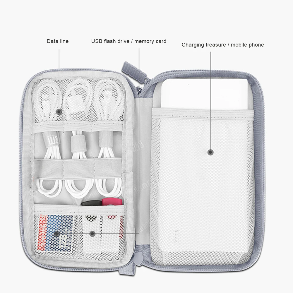 Портативная сумка для хранения цифровых USB устройств наушников проводов ручка