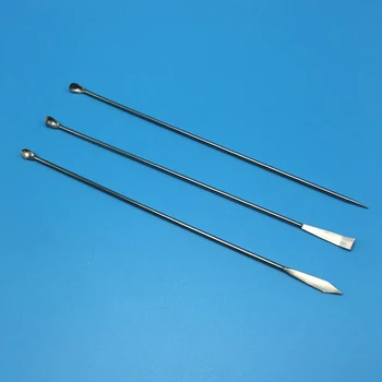 

3 Pcs Lab Stainless Steel Micro Medicine Spoon Micro Sampling Scoop Spatula Scraper Set