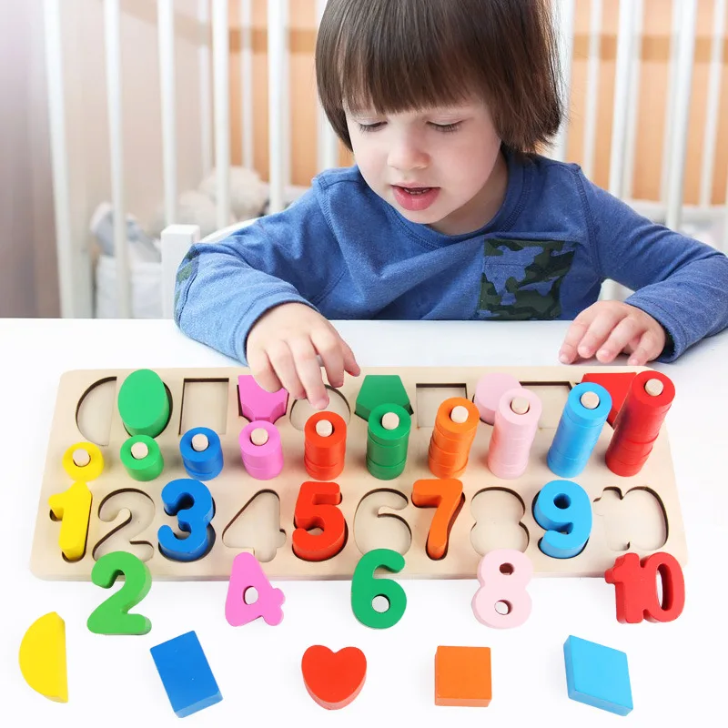 

Shaking Voice Network Red Toy Shape with Numbers of Digital Panel Ring Cognitive Early Education Wooden Toys