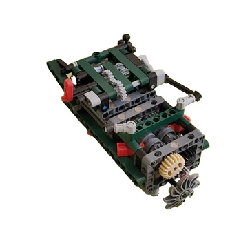 

8-speed Side-rotating Gearbox with Increasing Shift Sequence Compatible with Building Block MOC Modification