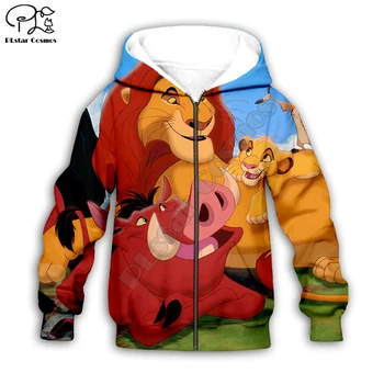 

Lion King Simba 3d printed Hoodies boy for girl Sweatshirt Tracksuit zip Hoodies/pants/t shirt kids apparel style-6
