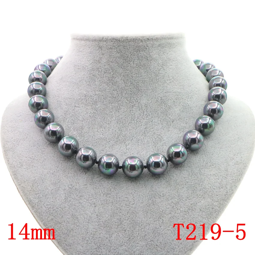 WUBIANLU New Sales 6-14mm Black South Sea Shell Pearl Necklace Women In Choker Necklaces Womens Costume Fashion Jewelry Classic (47)(1)