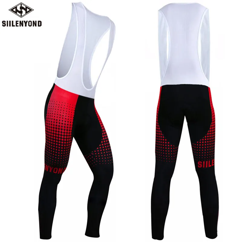 one piece bib pant Siilenyond, велосипедный длинный комбинезон, мужские теплые штаны, зима, теплый флис, гелевая подкладка, велосипедный комбинезон, трико, Mtb, мужские, Ropa Ciclismo - Цвет: one piece bib pant