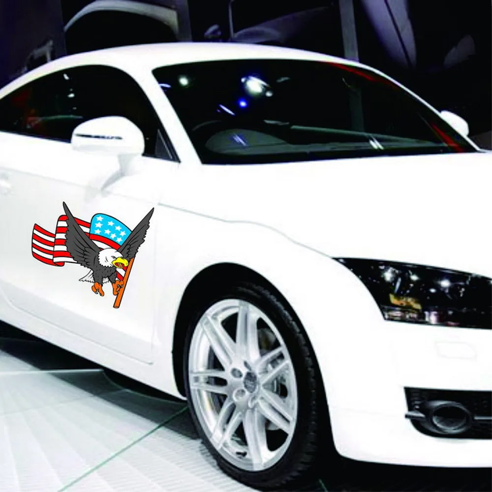 CARPRIE 1 Набор/2 шт Летающий ястреб Авто Флаг США стикер s для окна автомобиля