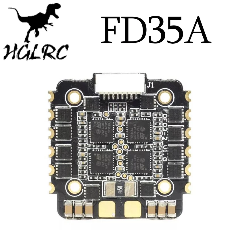 HGLRC FD35A 35A 4 в 1 Blheli_32 3-6S бесщеточный ESC DSHOT1200 для радиоуправляемого дрона FPV Racing 20x20 мм