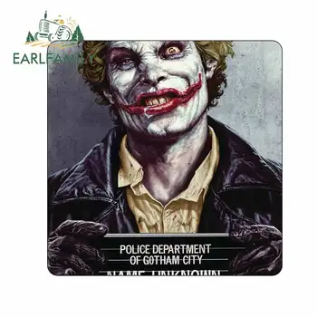 

EARLFAMILY 13cm x 13cm for Joker Car Stickers and Decals DIY Vinyl Waterproof Personality Body for Car Graffiti Stickers