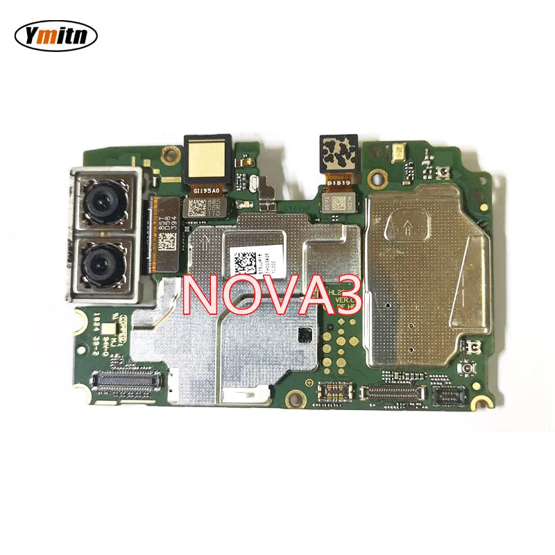 Ymitn Original Work Well Unlocked Motherboard Mainboard Main Circuits Flex Cable For Huawei NOVA 3 NOVA3 PAR-AL00 mobile motherboard
