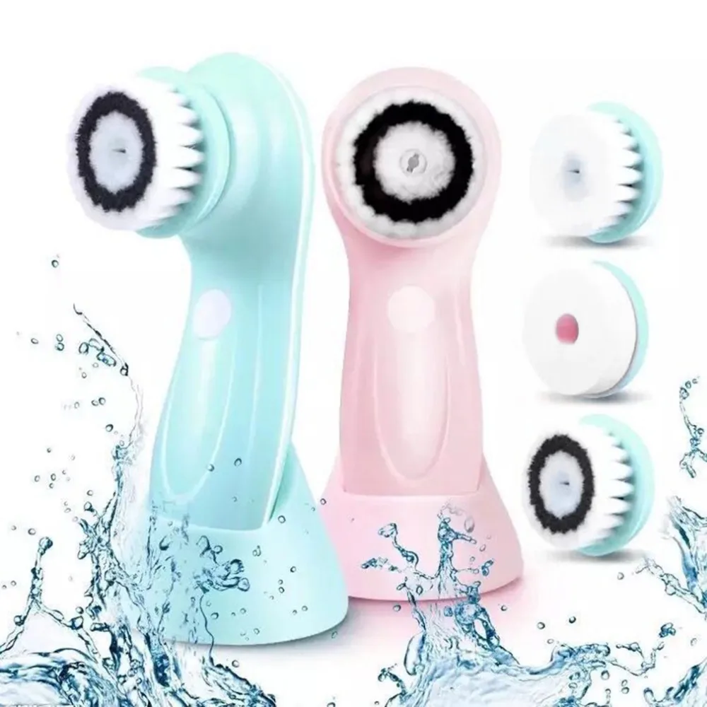 

USB Rechargeable 3 In1 Electric Rotating Facial Cleansing Brush Face Cleaners Scrubber Rotating Rotation Skin Care dropship