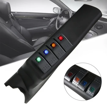 

High Quality Left Side A-Pillar 4 Switch Pod Panel Black Car Styling Switch Panel Kit For Jeep Wrangler JK 2007-2018