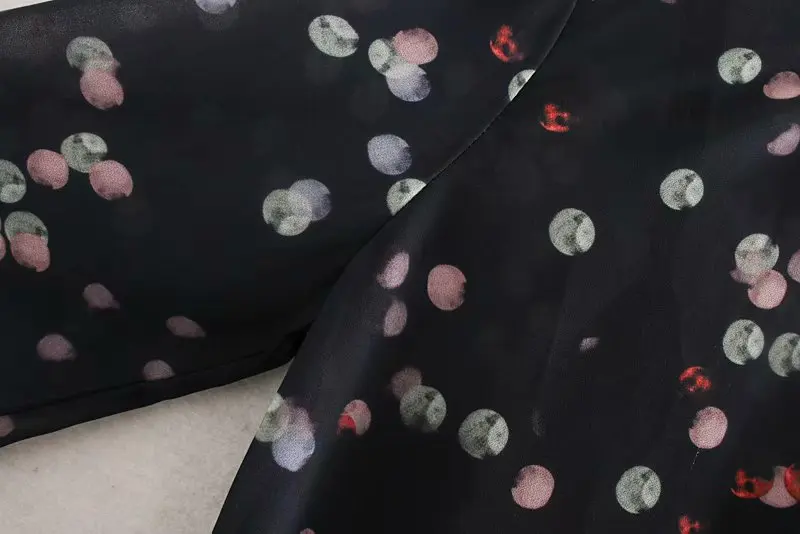 Новинка, Весенняя женская элегантная повседневная шифоновая блузка в разноцветный горошек, рубашки, женские деловые Блузы с длинным рукавом, шикарные топы LS6020