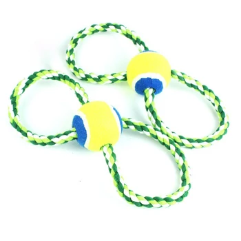 

Cotton Rope and Ball Dog Toys molar tooth cleaning toy Eight-shaped dog Chew Funny toys Bite Resistant training dogs Tool