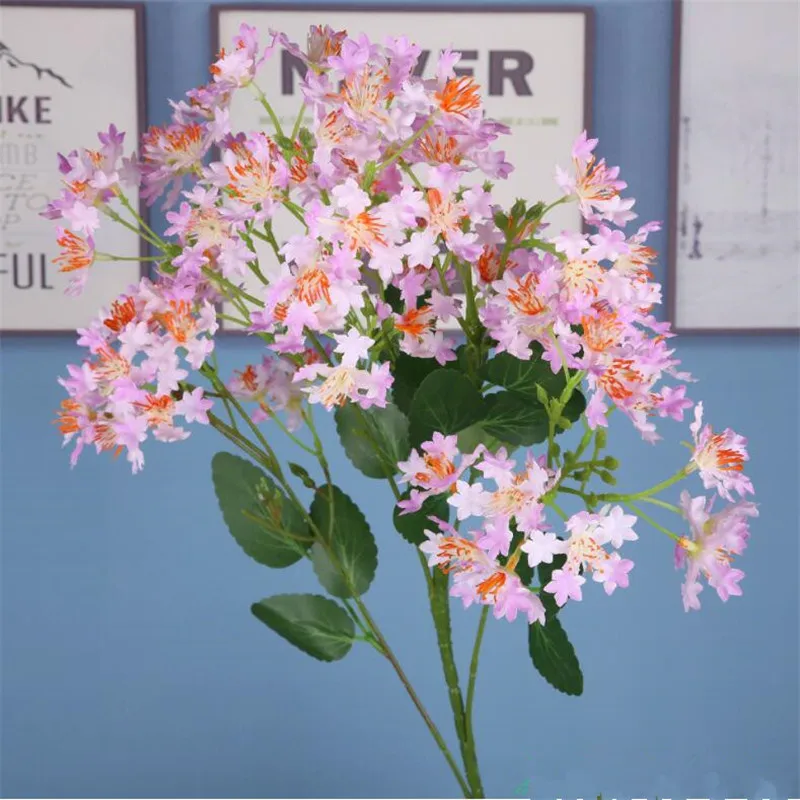 Fake Long Stem Hydrangea(5 stems/piece) 33.86" Length Simulation Guelder-Rose for Wedding Home Decorative Artificial Flowers