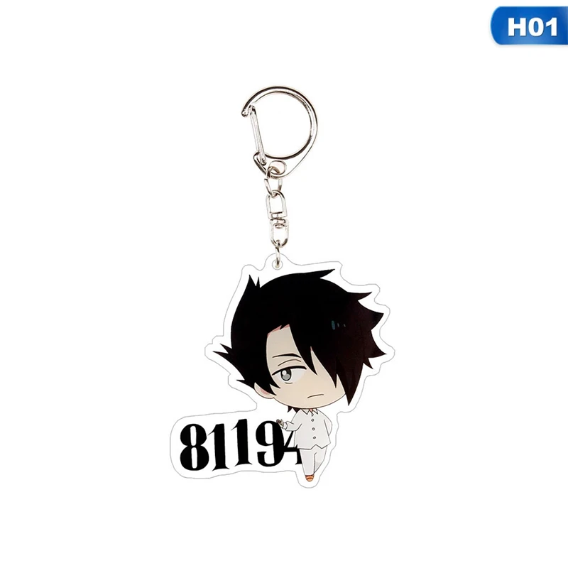 KEY5281H01 Аниме мультфильм обещанный Neverland акриловый брелок прозрачная подвеска на рюкзак подарок - Цвет: KEY5281H01