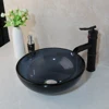 black bathroom sink set bacia de banheiro with matte black faucet multiple colour glass tempered glass basin mixer tap set 3
