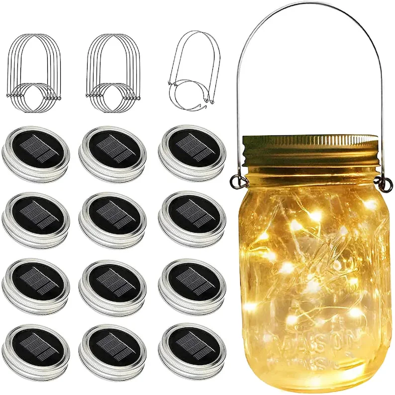 Светильники на солнечной батарее Mason Jar упаковка из 6/8/12 30 светодиодных гирлянд